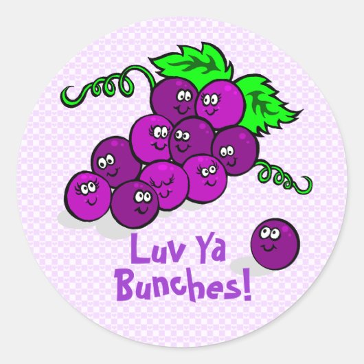 Sticker Rond Luv Ya Bunches ! (Devant)