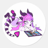 Sticker Rond Lux drawin (Devant)