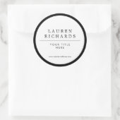 Sticker Rond Luxe professionnel noir et blanc (Sac)