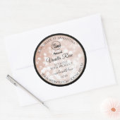 Sticker Rond Luxe Rose Gold Parties scintillant Étoiles Produit (Enveloppe)