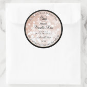 Sticker Rond Luxe Rose Gold Parties scintillant Étoiles Produit (Sac)