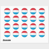 Sticker Rond Luxembourg (Feuille)