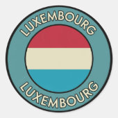 Sticker Rond Luxembourg (Devant)