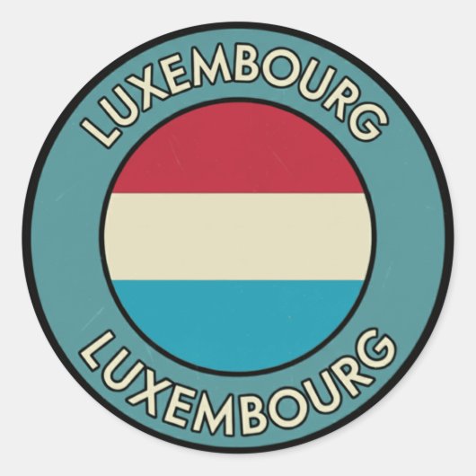 Sticker Rond Luxembourg  (Devant)