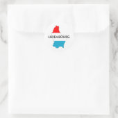 Sticker Rond luxembourgeois feuille de drapeau forme silhouette (Sac)