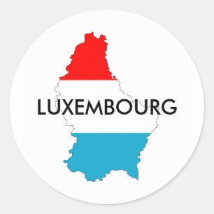 Sticker Rond luxembourgeois feuille de drapeau forme silhouette