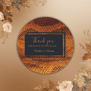 Sticker Rond luxueux animal en peau de serpent sauvage mariage