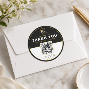 Sticker Rond Luxury Black Gold Examen de l'immobilier de luxe Q