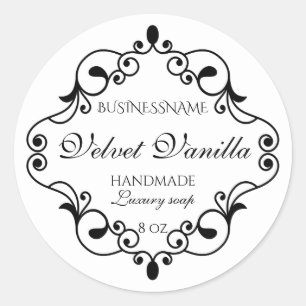 Sticker Rond Luxury elegant soap handmade label business