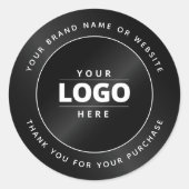 Sticker Rond Luxury Minimal Black Logo Business Packaging (Devant)