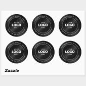 Sticker Rond Luxury Minimal Black Logo Business Packaging (Feuille)