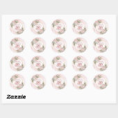 Sticker Rond Luxury Rose Gold Floral Greenery 50th Birthday   (Feuille)