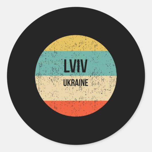 Sticker Rond Lviv Ukraine 3 (Devant)