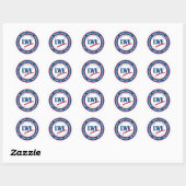 STICKER ROND LWVOZ PATRIOTIC ・ NONPARTISAN ・ PROUD ・ PERSISTENT (Feuille)