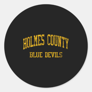 Sticker Rond Lycée de Holmes County Hs Bonifay Fl Vintage Sr