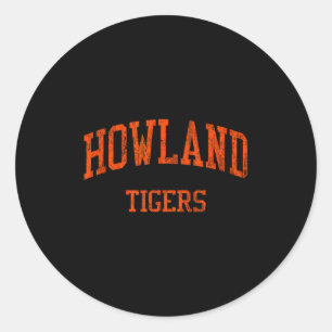 Sticker Rond Lycée Howland Hs Warren Oh Vintage Srts