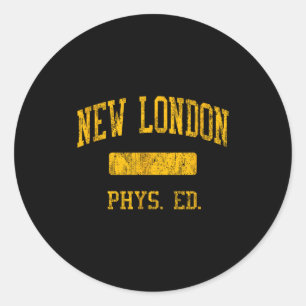 Sticker Rond Lycée New London Hs New London Ct Éducation Physiq