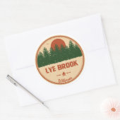 Sticker Rond Lye Brook Wilderness Vermont (Enveloppe)