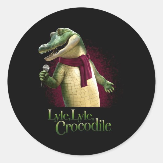 Sticker Rond Lyle Lyle Crocodile Film Chanter Lyle (Devant)
