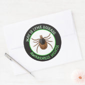 Sticker Rond Lyme Disease Awareness Month | Deer Tick  (Enveloppe)