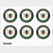 Sticker Rond Lyme Disease Awareness Month | Deer Tick  (Feuille)