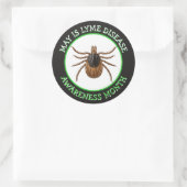 Sticker Rond Lyme Disease Awareness Month | Deer Tick  (Sac)