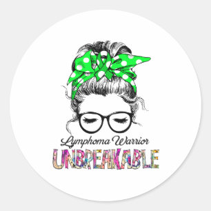 Sticker Rond Lymphoma Awareness Ribbon Support Cadeaux