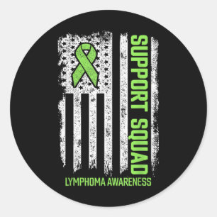 Sticker Rond Lymphome non hodgkiné Soutien de l'équipe Lymphome