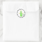 Sticker Rond Lymphome Non-Hodgkins Dieu A Fait De Mon Héros Un  (Sac)