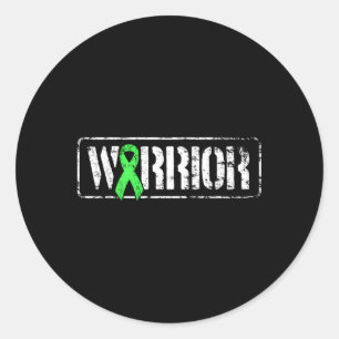 Sticker Rond Lymphome non-Hodgkins Guerrier de style militaire