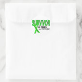 Sticker Rond Lymphome non hodgkins Survivant de 10 ans (Sac)
