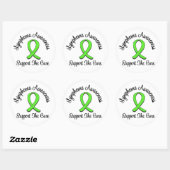 Sticker Rond Lymphome Support Cure (Feuille)