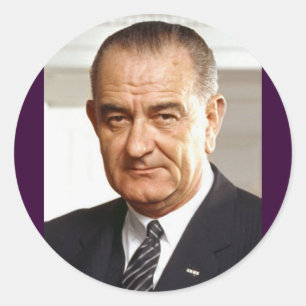 Sticker Rond Lyndon B. Johnson 36e président