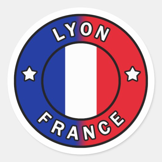 Sticker Rond Lyon France (Devant)