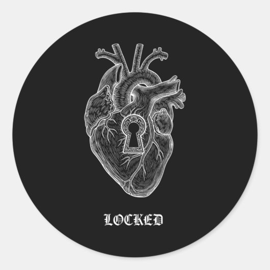 Sticker Rond Lyriclyfe-long Sleeve Shirt-achy Breaky Heart-lock (Devant)