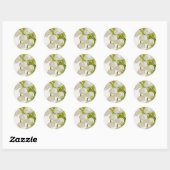 Sticker Rond Lys blancs (Feuille)