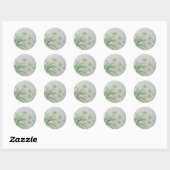 Sticker Rond Lys blancs (Feuille)