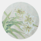 Sticker Rond Lys blancs (Devant)