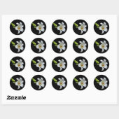 Sticker Rond Lys blancs (Feuille)