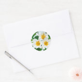 Sticker Rond Lys blancs - Lilium Flower candidum (Enveloppe)