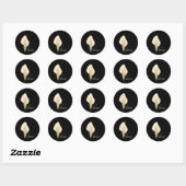 Sticker Rond Lys calla blanc simple (Feuille)
