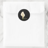 Sticker Rond Lys calla blanc simple (Sac)