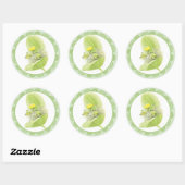 Sticker Rond Lys de fleurs (Feuille)