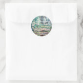 Sticker Rond Lys d'eau blanche | CLAUDE MONET (Sac)