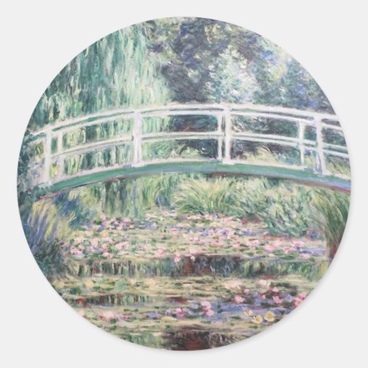 Sticker Rond Lys d'eau blanche | CLAUDE MONET (Devant)