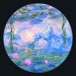Sticker Rond Lys d'eau Claude Monet restaurés<br><div class="desc">Lys d'eau Claude Monet restaurés</div>