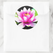 Sticker Rond Lys d'eau rose (Sac)