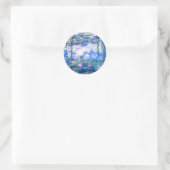 Sticker Rond Lys d'eau rose Monet (Sac)