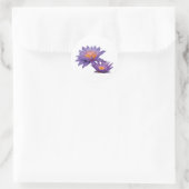 Sticker Rond Lys d'eau violet (Sac)