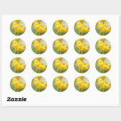 Sticker Rond Lys jaunes (Feuille)